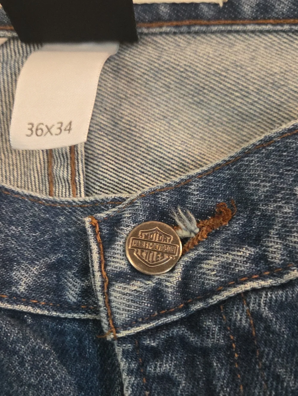 Harley Davidson Mens Denm Jeans 36×34. Med Wash